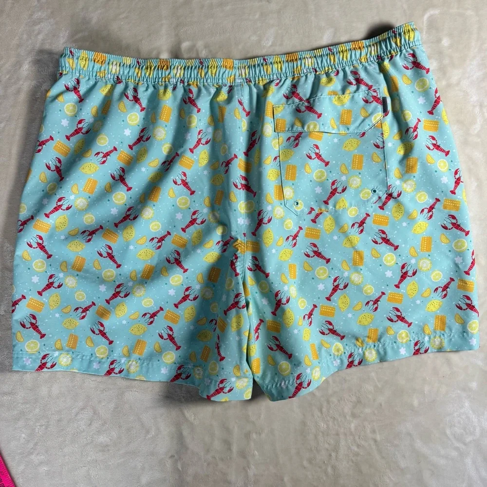 Magellan Lobster Lemon Swim Trunks 3XL Coastal Beach Vacation Seafood Shorts